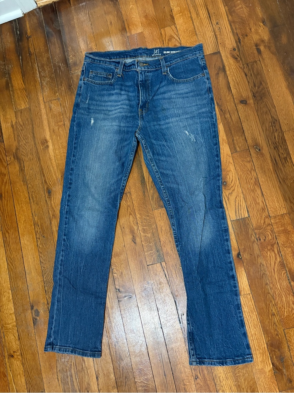 George Slim Straight Jeans in Blue